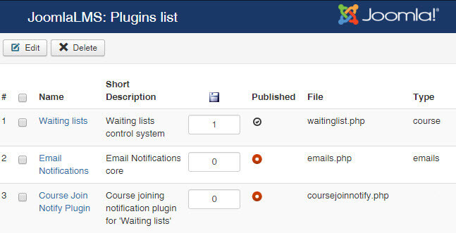 JoomLMS settings